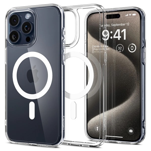 Spigen Чохол для Apple iPhone 15 Pro Max Ultra Hybrid MagFit, White