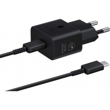 Мережевий зарядний пристрій Samsung 25W Power Adapter (w C to C Cable) Black