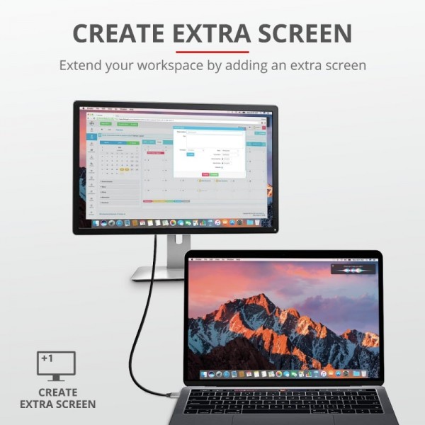 Trust Calyx USB-C to HDMI 1.8м BLACK