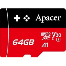 Apacer Карта пам'яті microSD 64GB C10 UHS-I U3 A1 R100/W80MB/s