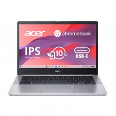 Acer Ноутбук Chromebook CB314-3HT 14" FHD IPS Touch, Intel P N6000, 8GB, F128GB, UMA, ChromeOS, сріблястий