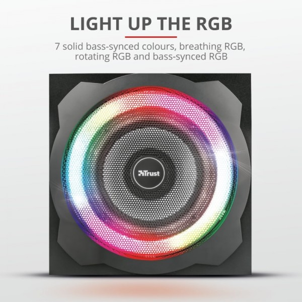 Trust Акустична система (Колонки) 2.1 GXT 629 Tytan RGB Black