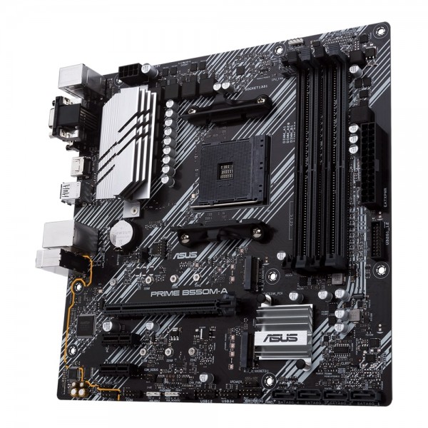 ASUS Материнcька плата PRIME B550M-A/CSM sAM4 B550 4xDDR4 M.2 HDMI DVI D-Sub CSM mATX