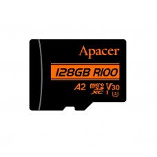 Apacer Карта пам'яті microSD 128GB C10 UHS-I U3 A2 R100/W80MB/s + SD