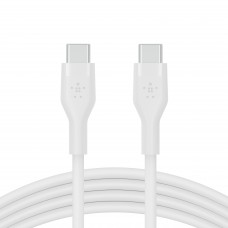 Belkin Кабель USB-С - USB-C силіконовий, з кліпсою, 2м, білий