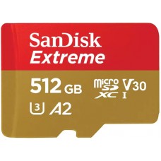 SanDisk Карта пам'яті microSD 512GB C10 UHS-I U3 R170/W80MB/s Extreme V30