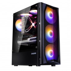 Zalman Корпус N4 REV.1, з БЖ ZM700-TXII, MidT, 1xUSB2.0, 2xUSB3.0, 3x140мм, 3x120мм RGB, скло (бічна панель), чорний