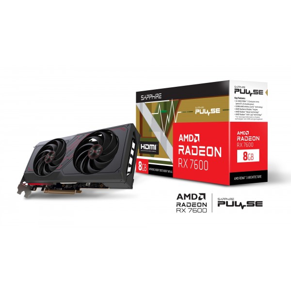 SAPPHIRE Відеокарта Radeon RX 7600 8GB GDDR6 Pulse Gaming