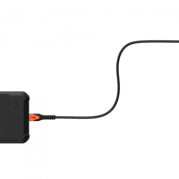 UAG Кабель USB-C > USB-C заряджання/синхронізації, 1.5м, 60Вт, Type-C, Rugged Kevlar, Black/Orange