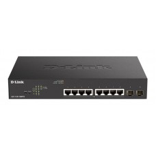 D-Link Комутатор DGS-1100-10MPV2 8xGE PoE 2xSFP, 130Вт, EasySmart