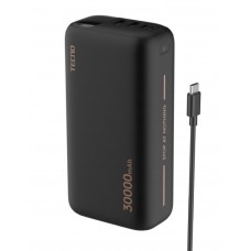 TECNO Універсальна літієва батарея Power Bank 30000mAh 22.5W Black