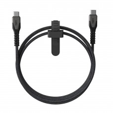 UAG Кабель USB-C > USB-C заряджання/синхронізації 1.5м, 60Вт, Type-C, Rugged Kevlar, Black/Gray
