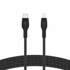 Belkin Кабель USB-С - Lightning, BRAIDED SILICONE, 1m, black