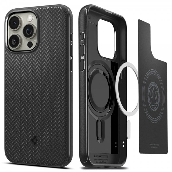 Spigen Чохол для Apple iPhone 15 Pro Max Mag Armor MagFit, Matte Black