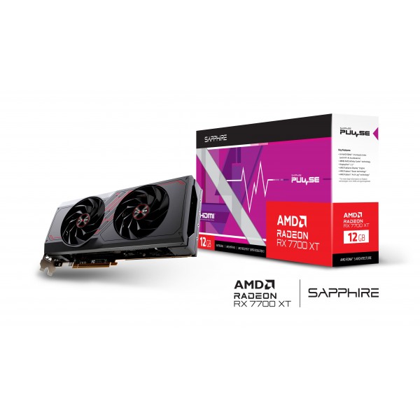 SAPPHIRE Відеокарта Radeon RX 7700 XT 12GB GDDR6 Pulse GAMING