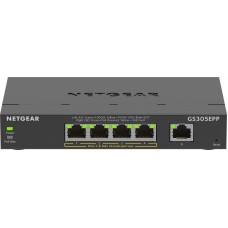 NETGEAR Комутатор GS305EPP 4xGE PoE+ (120Вт), 1xGE, керований