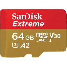 SanDisk Карта пам'яті microSD 64GB C10 UHS-I U3 R170/W80MB/s Extreme V30 + SD