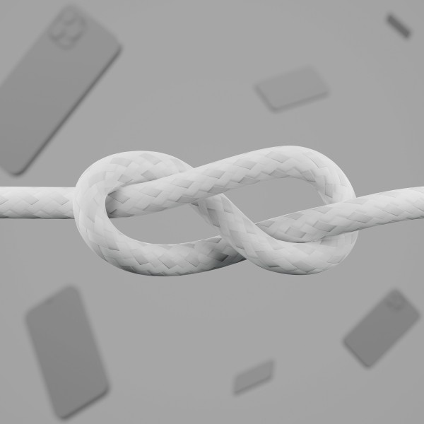 Belkin Кабель USB-С - Lightning BRAIDED SILICONE 1m White