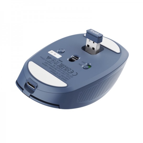 Trust Миша OZZA compact, BT/WL/USB-A, синій