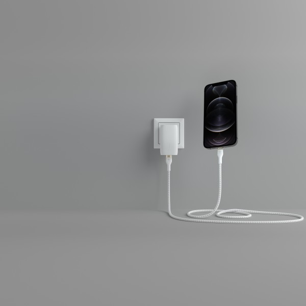 Belkin Кабель USB-С - Lightning BRAIDED SILICONE 1m White