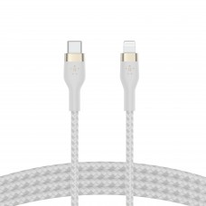 Belkin Кабель USB-С - Lightning BRAIDED SILICONE 1m White