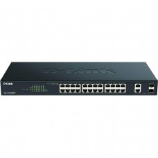 D-Link Комутатор DGS-1100-26MPV2 24xGE PoE, 2xSFP/GE, 370Вт, EasySmart