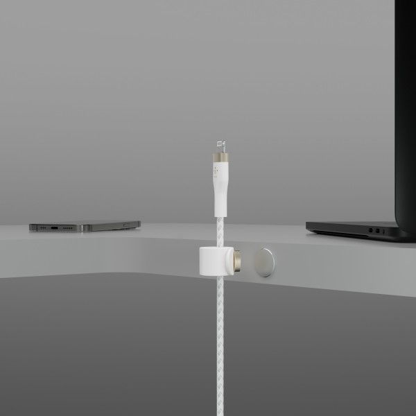 Belkin Кабель USB-С - Lightning BRAIDED SILICONE 1m White