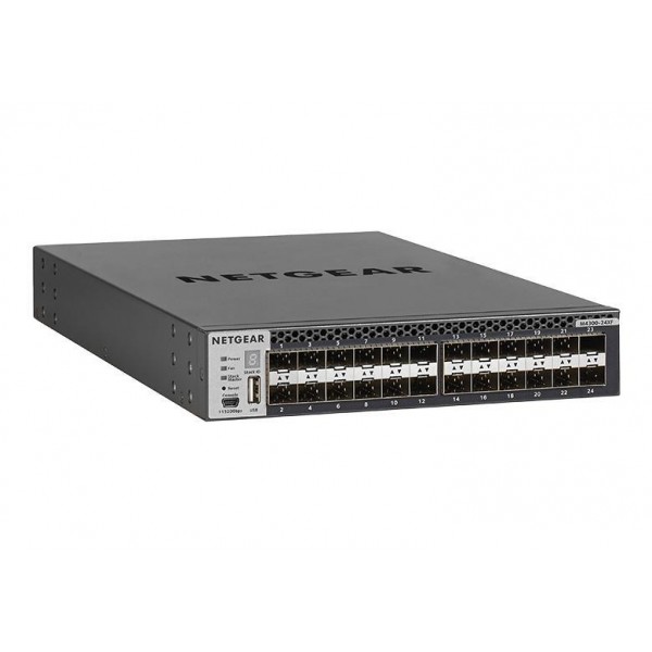 NETGEAR Комутатор M4300-24XF (XSM4324FS) 24xSFP+, 2x10GE combo, керований L3 з можливістю стекування