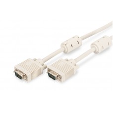 Digitus Кабель VGA, HD15 M/M, 5.0m, 2xferrite