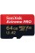 SanDisk Карта пам'яті microSD 64GB C10 UHS-I U3 R200/W90MB/s Extreme Pro V30 + SD