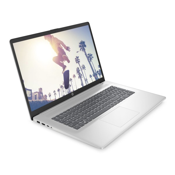 HP Ноутбук 17-cn3009ua 17.3" FHD IPS AG, Intel i3-N305, 8GB, F256GB, UMA, DOS, сріблястий