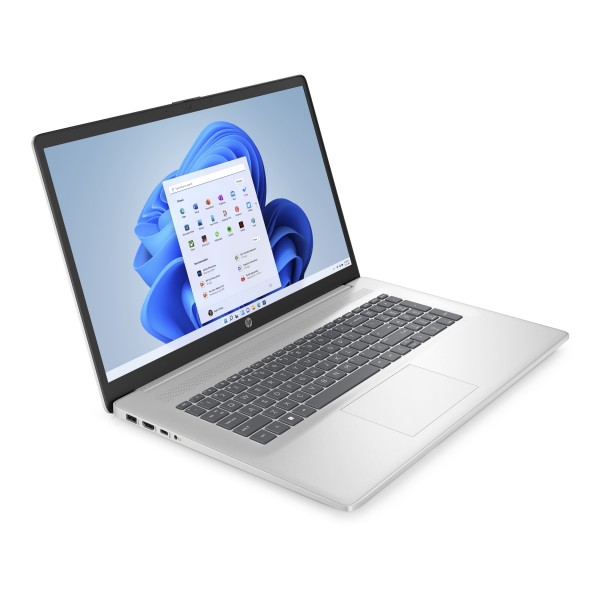 HP Ноутбук 17-cn3009ua 17.3" FHD IPS AG, Intel i3-N305, 8GB, F256GB, UMA, DOS, сріблястий