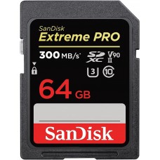 SanDisk Карта пам'яті SD 64GB C10 UHS-II U3 V90 R300/W260MB/s Extreme Pro