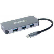 D-Link USB-Концентратор DUB-2335 3xUSB3.0, 1xUSB-C/PD, 1xHDMI 1.4b, 1xGE, USB-C