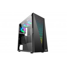 2E Gaming Корпус Galaxy G2055, без БЖ, 1xUSB 3.0, 2xUSB 2.0, 3x120mm ARGB, ARGB strip, TG Side Panel, ATX, чорний