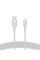 Belkin Кабель USB-A - Lightning плетений, силіконовий, з ремінцем на магніті, 1м, білий