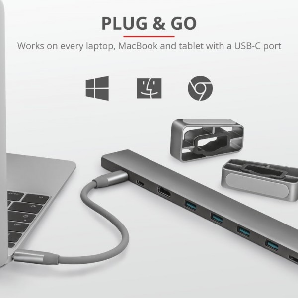 Trust Dalyx Aluminium 10-in-1 USB-C Multi-port Dock