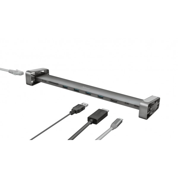 Trust Dalyx Aluminium 10-in-1 USB-C Multi-port Dock