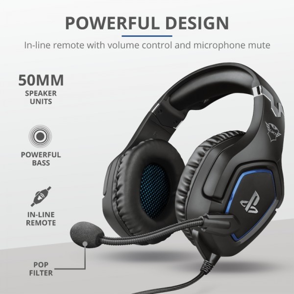 Гарнітура ігрова Trust GXT 488 Forze-G for PS4 Black