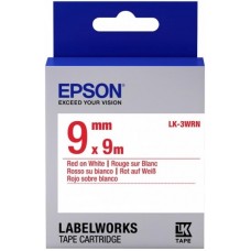 Epson Картридж зі стрічкою LK3WRN принтерiв LW-300/400/400VP/700 Std Red/Wht 9mm/9m