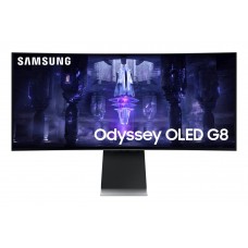 Samsung Монітор 34" Odyssey OLED G8 G85SB microHDMI, miniDP, USB-C, VA, 3440x1440, 21:9, 175Hz, 0.03ms, CURVED