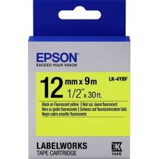 Epson Картридж зі стрічкою LK4YBF принтерів LW-300/400/400VP/700 Fluorescent Black/Yellow 12mm/9m