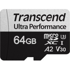 Transcend Карта пам'яті microSD 64GB C10 UHS-I U3 A2 R160/W80MB/s + SD