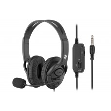 Гарнітура ПК стерео Over-ear 2E CH13 mini-jack, omni-mic, 1.2м, чорний