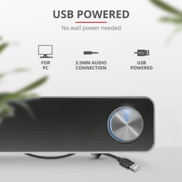 Trust Акустична система (Звукова панель) Arys USB Black