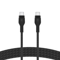 Belkin Кабель USB-С - USB-C плетений, силіконовий, з ремінцем на магніті, 1м, чорний