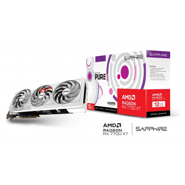 SAPPHIRE Відеокарта Radeon RX 7700 XT 12GB GDDR6 PURE GAMING OC