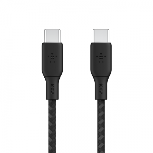 Belkin Кабель заряджання/синхронізації USB-С > USB-С 3м, 100Вт, плетений, чорний