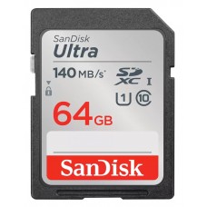 SanDisk Карта пам'яті SD 64GB C10 UHS-I R140MB/s Ultra