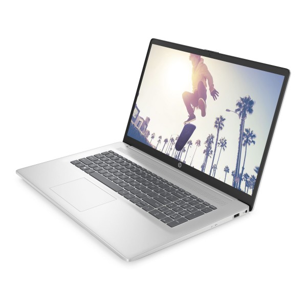 Ноутбук HP 17-cn3002ua 17.3" FHD IPS AG, Intel i7-1355U, 16GB, F1024GB, UMA, DOS, сріблястий